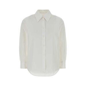 Jil Sander Women White Poplin Shirt